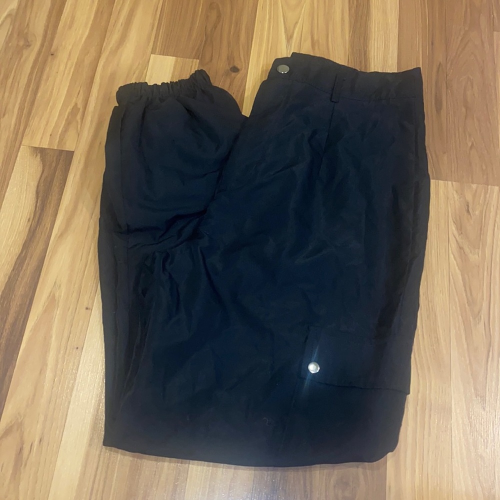 Black Cargo Joggers